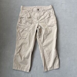 Outdoor Research Ripstop Pants Womens 8 Taupe Cotton Cargo 21" Crop Hiking